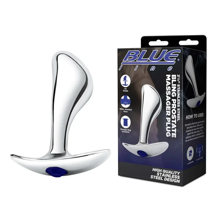 2.5″ Stainless Steel Bling Prostate Massager Plug