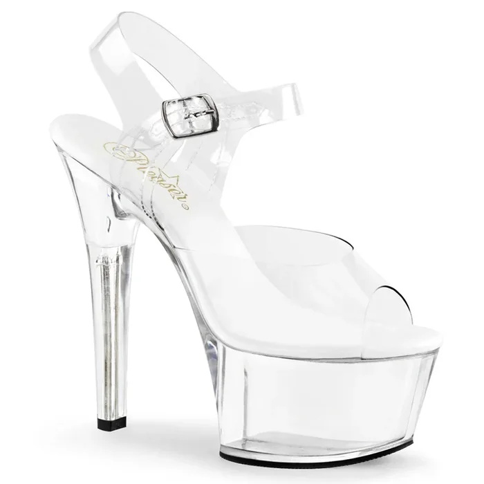 6″ Clear Platfrom Ankle Strap Sandal