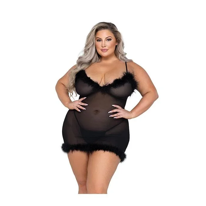 Afterhours Maribou & Mesh Chemise
