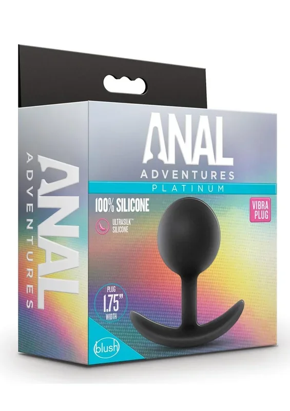 Anal Adventure Platinum Silicone Vibra Plug