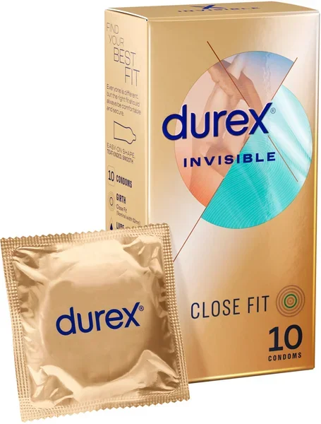 Durex Invisible Regular Fit Condoms 10 Pack – Ultra-Thin Sensitivity