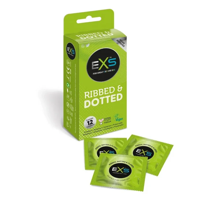 EXS Ribbed, Dotted & Flared Condoms 12 pack