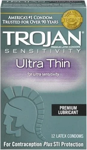 Trojan Sensitivity Ultra Thin Lubricated Condoms – 12 Pack