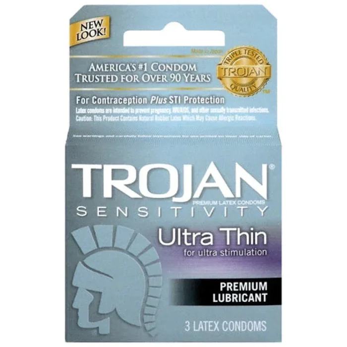 Trojan Sensitivity Ultra Thin Lubricated Condoms – 3 Pack